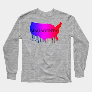 MAGAGENTA Black Wording on Map Long Sleeve T-Shirt